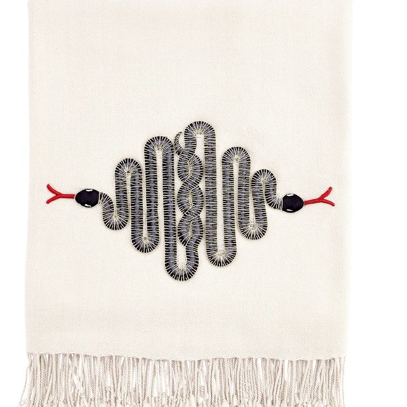 Jonathan Adler Snake Embellished Throw